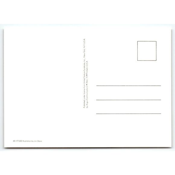 Garfield Postcard Hey Ace Playing Card Jim Davis Comic Orange Tabby Cat 1978 - Picture 2 of 2